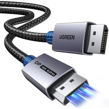 Palmira Demir 80GBPS Displayport Kablosu 2.1 16K@60Hz 8K@240Hz 4K@480Hz Ekran Bağlantı Noktası Kablosu 6.6ft Dp Kablosu Hdr, Hdcp2.3, DSC1.2A, Freesync, G-Sync, Alu Örgü Uyumlu Monitör, Grafik Rtx 5090 4090