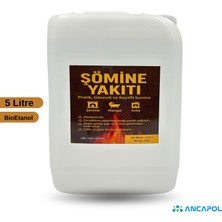 Ancapol Bioethanol Şömine Yakıtı 5 Litre - Issiz, Kokusuz ve Dumansız