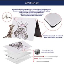 Palmira Demir MacBook Pro 13 Köpek Desenli Kılıf A1706 A1708 A1989 A2159 A2251 A2289 A2338 M1 M2 Uyumlu Baskılı Sert Kılıf Ince Hafif Koruyucu Kapak Açık Pembe