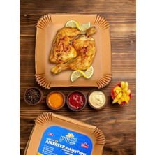 Palmira Demir Airfryer Pişirme Kağıdı, Fritöz Yağlı Kağıdı, Yanmaz Kağıt Xxl Uyumlu 50 Adet (Kare) (1, Kare Büyük Boy 20X20)