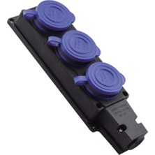 Kauçuk 1X16 Amper Monofaze Üçlü Grup Priz - 220 Volt - OR2106