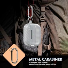 Palmira Demir Airpods Pro 3. Nesil Uyumlu Karbon Fiber Hybrid Polymer Technology Premium Kulaklık Kılıfı (Gri)