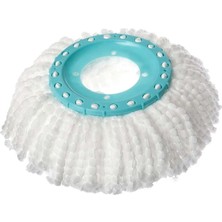 Palmira Demir Mop Yedek Döner Başlık - Güçlü Emici Mikrofiber Tüyler, 360° Dönebilen Yedek Mop Ucu, Yer Yüzey Temizliği