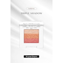 MISSHA Yumuşak Dokulu, Dökülme Yapmayan 3 Renkli Göz Farı Triple Shadow (19 Love Charm)