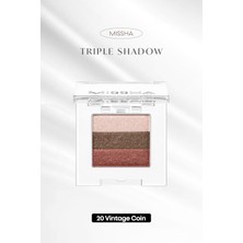 MISSHA Yumuşak Dokulu, Dökülme Yapmayan 3 Renkli Göz Farı Triple Shadow (20 Vintage Coin)