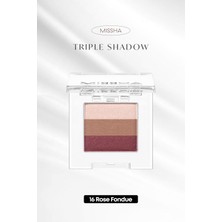 MISSHA Yumuşak Dokulu, Dökülme Yapmayan 3 Renkli Göz Farı Triple Shadow (16 Rose Fondue)