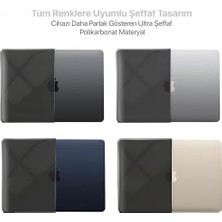 Palmira Demir MacBook Air 15,3 ile Uyumlu M5 (A3448) M4 (A3241) M3 (A3114) M2 (A2941) Polikarbonat Sert Koruyucu Çizilme ve Darbe Önleyici Kılıf (Siyah Şeffaf, 15 Inç 2023-2026)