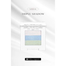 Yumuşak Dokulu, Dökülme Yapmayan 3 Renkli Göz Farı MISSHA Triple Shadow (22 Milky Lagoon)