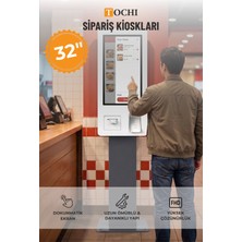 Tochi 32 Inç Fhd Dokunmatik Ayaklı Self Servis Ödeme ve Sipariş Kiosku Android 11