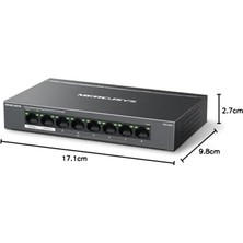 Palmira Demir MS108GP, 8-Port Gigabit Desktop Switch With 7-Port Poe+