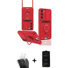 Marsilyan™- Galaxy S24 Plus Kılıf Vadi Form Prime - Siyah 6d Antistatik Mat Seramik Hayalet Nano Ekran Koruyucu + Kamera Lens Koruma Cam - Sf