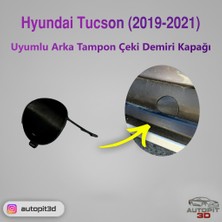 AutoPit 3D Hyundai Tucson Facelift (2019-2021) Uyumlu Arka Tampon Çeki Demiri Kapağı