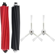 Palmira Demir Roborock ile Uyumlu S8 / S8+ / S8 Plus / S8 Pro Ultra Robot Süpürge Için Yedek Parça Yenileme Seti, S8 / S8+ / S8 Plus / S8 Pro Ultra Uyumlu 1 Set Ana Fırça,2 Adet Yan Fırça Yedek Seti-Beyaz 4 Parça