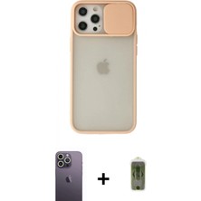 Marsilyan™- iPhone 12 Pro Max Kılıf Vadi Çizgi - Siyah Joko Magic 5d Hayalet Cam + Neon Fosforlu Kamera Lens - Bz