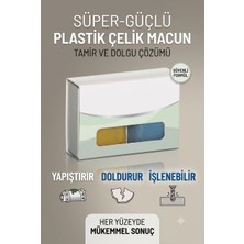Primeaks Süper Güçlü Çelik Macun - Çok Amaçlı Tamir, Dolgu ve Yapıştırıcı Hamur (Epoksi Macun)