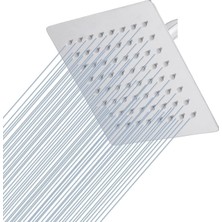 Palmira Demir 25X25 cm 304 Paslanmaz Çelik Tepe Duşu – Geniş Kare Duş Başlığı, Sabit Tepe Duş Başlığı, Handshower Uyumlu, Modern ve Dayanıklı Duş Sistemi Parçası (Kare)