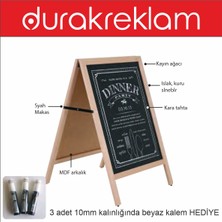 Durak Reklam Ahşap kara tahta ayaklı İÇ MEKAN