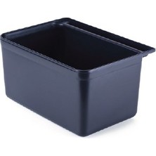 Enazon Plastik Servis Arabası Kaşık ve Çatal Kutusu Siyah