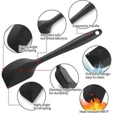 Isıya Dayanıklı Silikon Spatula Seti, 6 Parça, Siyah