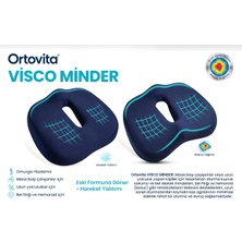 Ortovita Ortopedik Koltuk Yükseltici Ergonomik Minder – Siyatik Ağrı Giderici Rahat Duruş ve Kas Agrısı Giderici Visco