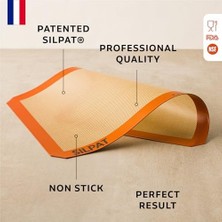 İstanbul Pasajı Silpat Backmatte Premium Antihaft-Silikon-Backmatte 11-5/8" x 16-1/2" Schwarz