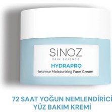 Sinoz Hydrapro Su Bazlı 72 Saat Yoğun Nemlendirici Yüz Bakım Kremi 50 ml
