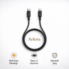 Arfesta Type-C To Type-C 45W Hızlı Şarj Kablosu 5A Mi Samsung Huawei Uyumlu