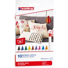  edding kumaş boyama kalemi 10 renk basic e-4600