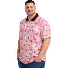 Battal Moda Battalmoda Erkek Büyük Beden Bordo Polo Yaka Marina Kısa Kollu Tişört 3xl-4xl-5xl-6xl