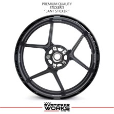Sv Sticker Works Tüm Motosikeltler Uyumlu 17 Inch Jant Sticker Seti