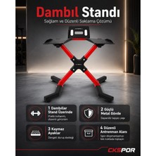 CKSpor Ayarlanabilir Dambıl Standı Dayanıklı ve Ergonomik Tasarım Ev & Spor Salonu Kullanımıtablet Standlı
