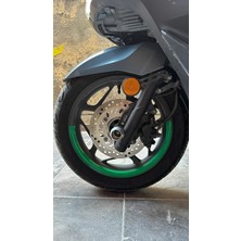 Sv Sticker Works Honda Pcx Tüm Yıllar Uyumlu Yarım Jant Kaplama Sticker Etiket Modeli Yeşil Renk