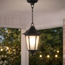 Horoz Electric Begonya 3 Siyah Zincirli Bahçe Sarkıt Armatür