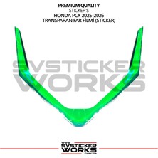 Sv Sticker Works Honda Pcx 2025-2026 Yeşil Far Filmi Etiket Sticker Modeli Ön Far
