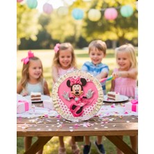Aktez-El Minnie Mouse Temalı Katlanabilir Pinyata ve Sopası