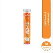 Vex-15 Multivitamin Ve Multimineral 20'li Efervesan Tablet Takviye Gıda
