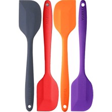 Empressco Çok Amaçlı Silikon Spatula Seti 4’lü, 27CM, Yanmaz ve Yapışmaz Tasarım