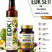Çare Burada Çareburada Edk Sirke 500 ml & Shiffahome Medan 60 Kapsül, Enginar, Devedikeni, Karahindiba