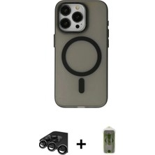 Marsilyan™- iPhone 15 Pro Max Kılıf Yadigar Işık - Siyah Joko Magic 5d Hayalet Cam + Raze Metal Kamera Lens - Tmgı