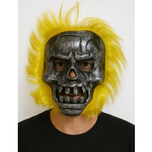 Prod Home Wild Skull - Metal Kafatası Sarı Saçlı Iskelet Maske