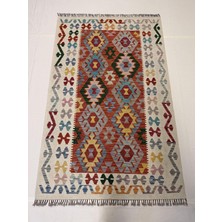 Afgan Halı El Dokuma Afgan Kilim Çift Taraf Kullanım Kök Boya 122 x 193 cm