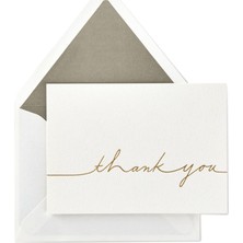 Ahl Shop Signature Gold Teşekkür Kartları, Altın Yazı (Zarflı 10 Kart)