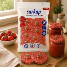 Sarkap Hijyenik Paketli 10'lu 82 mm Kapak - Domates Kavanozu - Kırmızı