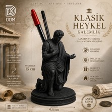 Ddm Global Antik Roma Heykel Kalemlik Dekoratif Masaüstü Organizer Ofis Kalem Tutucu 15 cm