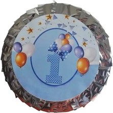 Aktez-El 1 Yaş Erkek Temalı Katlanabilir Pinyata ve Sopası