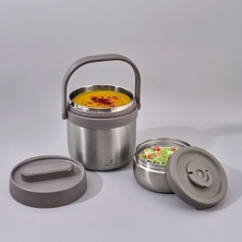 Ahl Shop Bento Yuvarlak Lunch Box Steel 1400 ml