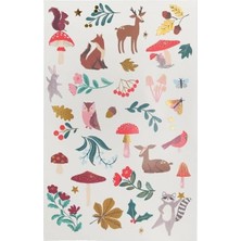 Ahl Shop - Woodland Temporary Tattoo Sheets - Orman Geçici Dövme