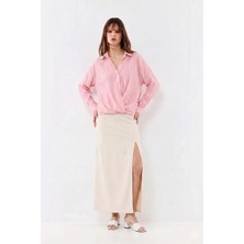 Shopping Shop Önü Bağlamalı Gömlek PEMBE