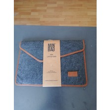 Minbag Aba Laptop Bag Keçe Deri Detaylı Laptop Çantası - Sınırlı Ömür Boyu Garanti