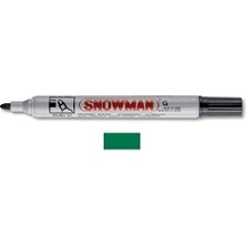 Ahl Shop Snowman G-12 Y Yuvarlak Uçlu Permanent Markör, Yeşil